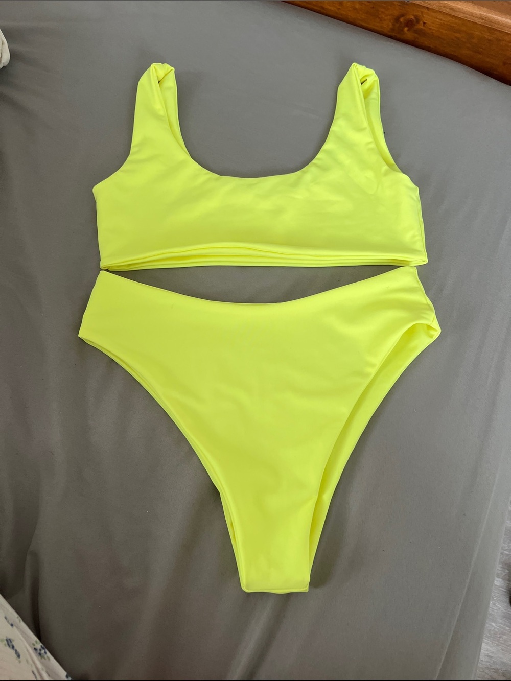 Neon yellow bikini